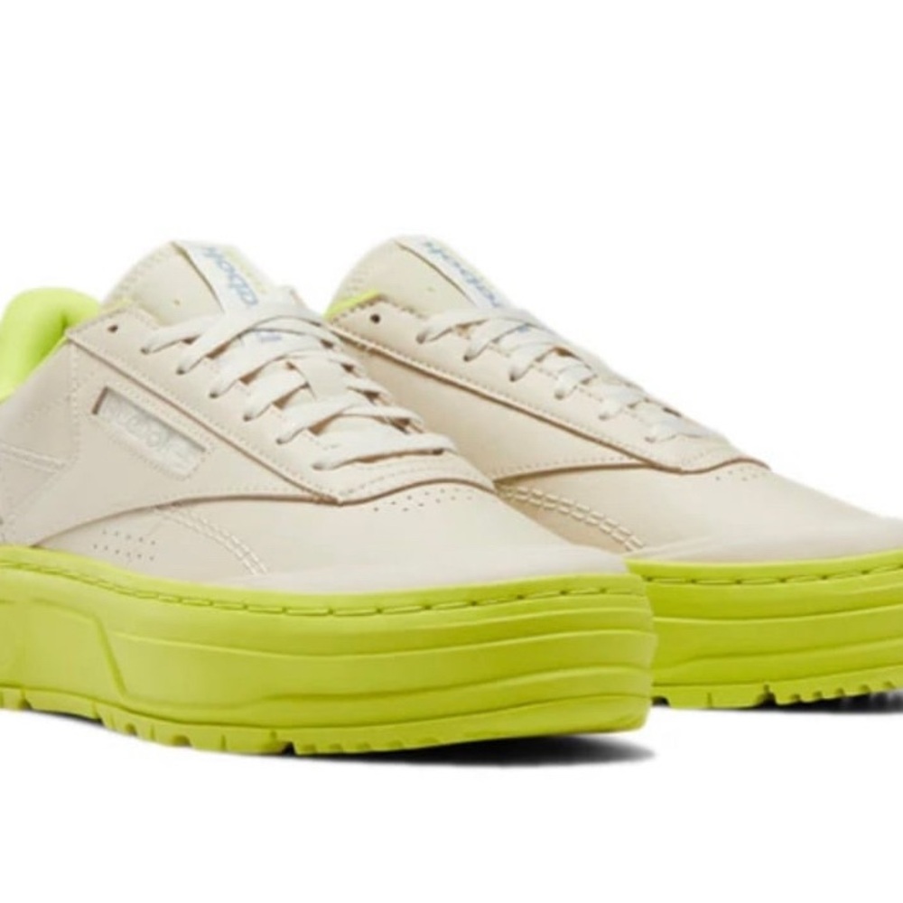 Reebok Women's Club C Double Geo Sneaker ‘ Cream Yellow’